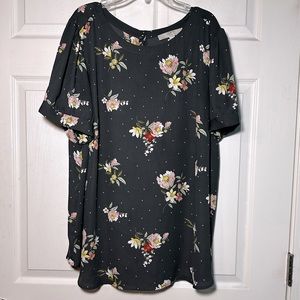 GUC Loft floral blouse
